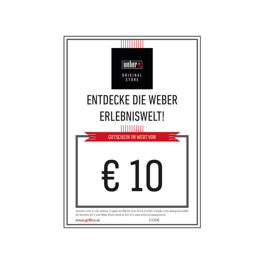 kor omvendt Manga Wertgutschein "Weber Store" EUR 10 (G050) - Grillcenter-Graz