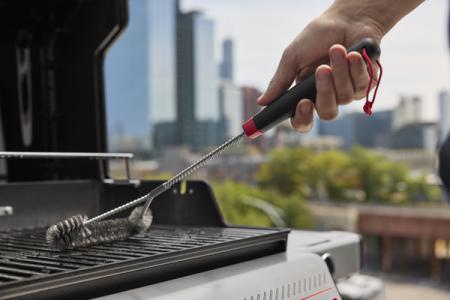 6278 - Weber Dreiseitige Grillb&uuml;rste - 46 cm, mit Edelstahlborsten