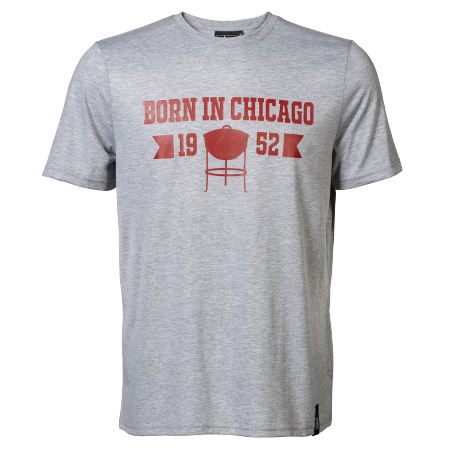 18311 - Born in Chicago T-Shirt Men Grey S/M