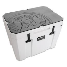 KX50-PADG-D - Petromax Haft-Auflage Kühlbox kx50 grau mit Drachenemblem