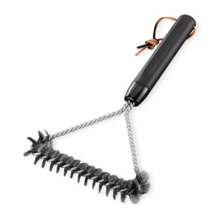 6494 - Weber Dreiseitige Grillbürste - 30 cm, mit Edelstahlborsten